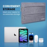 360 Protective 14 Inch Laptop Sleeve Case for All 13-14 Inch laptops with 2 Front pockets & Carry Handle | Compatible with 13-14 inch HP, DELL, Asus, Mackbook Devices| Water-Resistant | Grey - Image 4