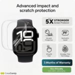Casecandy® – [Pack of 4 Screen Protector Guard For Apple Watch 42mm Series 11/10 | HD Screen Guard for Apple Watch Series 10 / Series 11 42mm - HD/Easy Installation Kit - Image 4
