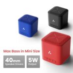 Ambrane 5W Wireless Bluetooth Mini Speaker with 12Hrs Playtime, Immersive Sound, 40mm Driver, Bluetooth V5.1 Strong Connectivity, Portable Design, Integrated Music & Call Control (Cube +, Red) - Image 3