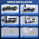 New World Wall Mount Kit for PS5 Slim/PS5 Fat Console-Dual Charging Station Compatible with PlayStation 5 Accessories (Disc & Digital)-15 RGB Light-3 USB HUB-Headset Holder - Image 6