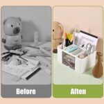 Plastic Pen Stand/Desk Organizer With Drawer& Compartments For Storing Pen, Pencil, Office Accessories, Stationery Items Study Table Holder. - Image 7