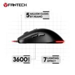 Fantech Kanata VX9 3600 DPI Gaming Mouse, 6 Buttons, RGB, Huano Switch, Ergonomic, Black – Wired for PC/Laptop - Image 7