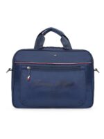 Tommy Hilfiger Professional Laptop Business Case Wrangell - Navy | Water-Resistant | Office Bag for 14-inch Laptop | Trolley Sleeve & 1-Year Warranty - Image 3