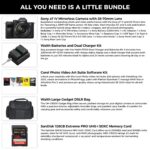 Sony a7 IV Mirrorless Camera with 28-70mm | Fast Hybrid Digital Camera with Batteries & Dual Charger Kit, Corel Software Kit, 128GB SDXC Memory Card & Large DSLR Bag - Essential Bundle - Image 3