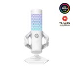 ASUS ROG Carnyx USB Gaming Microphone (25mm Condenser Capsule, 192kHz/24-bit, Cardioid, high-Pass Filter, Built-in pop Filter, Metal Shock Mount, one-Touch Mute, Aura Sync RGB)- Moonlight White - Image 7