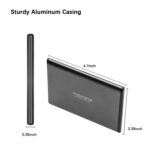 320GB External Hard Drive Portable - Maxone 2.5'' Ultra Slim HDD Storage USB 3.0 for PC, Mac, Laptop, PS4, Xbox one - Charcoal Grey - Image 3