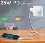 AirBorne 25W PD Adaptor & Supervooc Type C to C Data Cable Combo Overheat Protection with PD 3.0|Compatible with Samsung Galaxy S/A/M/F Series & Other Type C Smartphones (White) - Image 3