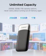 ORICO 1TB Portable SSD, Up to 1050MB/s, Compact with 2 in 1 USB C & A Cable, External Solid State Drives, Reliable Storage for USB C Smartphone, Tablet, PC - M10PRO - Image 5