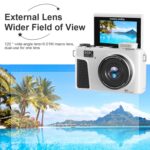 Digital Camera, 8K 88MP UHD Cameras for Photography, WiFi Vlogging Camera with 3in 180° Flip Screen, Autofocus Camara with 18X Zoom, Multiple Filters Fill Light for Travel (White) - Image 6