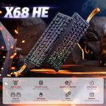 ATTACK SHARK X68 HE Rapid Trigger RGB 60% Wired Adjustable Actuation Mechanical Gaming Keyboard, Magnetic Hall Effect Switch, 8KHz Search Rate, Top Mount(Black Outline) - Image 3
