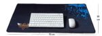 Cables Kart Large Gaming Mouse Pad, Stitched Edges Non-Slippery Rubber Base Mats with Smooth Surface, Thick Water Resistance for PC & Laptops - Multi-coloured - Image 3