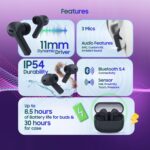 Samsung Galaxy Buds3 FE (Black) with Galaxy AI | ANC | 360-Audio | IP54 | 11mm Dynamic Driver - Image 3