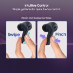 Samsung Galaxy Buds3 FE (Black) with Galaxy AI | ANC | 360-Audio | IP54 | 11mm Dynamic Driver - Image 7