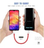 Type C To USB Short Power Bank Cable, Compatible with one plus Small Cable Type C, Dash warp Charge Cable, Data & Charging Power Bank Cable 25 cm, 4A Fast Charging with Wall Charger only. - Image 3