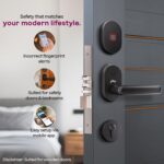 Godrej Advantis Smart Lock | GSL D1R | 3 in 1 Digital Lock I Fingerprint, Mobile App & BLE | Ideal for Right-Hand, Outside Opening Doors I 3-Yrs Warranty I Made in India | Free Installation | Black - Image 5