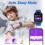 Smart Watch for Kids 1.85" with Fitness Tracker, Sleep Monitor, 22/100+ Sport Modes, DIY Dial, IP68 Waterproof, Step Counter, Heart Rate, Camera, with/Without APP, Gift for 3-12 Years Old Boys Girls - Image 4