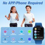 Smart Watch for Kids 1.85" with Fitness Tracker, Sleep Monitor, 22/100+ Sport Modes, DIY Dial, IP68 Waterproof, Step Counter, Heart Rate, Camera, with/Without APP, Gift for 3-12 Years Old Boys Girls - Image 6