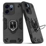 Mr. Case Back Cover for Oppo Reno 15C 5G with 360° Rotating Ring Stand | Dual Layer Shockproof Protection | Tough Frame | Raised Camera Protection Case - Black - Image 4