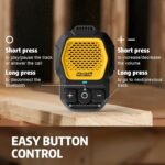 Wearable Bluetooth Speaker, Clip-On Wireless Jobsite Pro Water-Resistant Portable Speaker (Non-Magnetic), Built-in Mic for Hands-Free Music/Calls, Bluetooth Speaker (Yellow) - Image 8