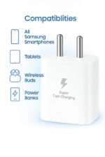Original 25W Charger Adapter Compatible with Samsung Galaxy S/A/M/F/Z Series F06 5g/S25 fe/S23/S22/S21/21 fe/S20/M17 5G/M34/M54/M53 5g/M35/F17/A34/A55 5G,F15,BIS Certified - Image 4