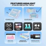 Fantech Mechanical Gaming Keyboard, 75% TKL Layout, 83 Keys Hot Swappable, RGB Backlit, Double-Shot Keycaps, Wired Detachable Type-C Cable for Windows/Mac/PC/Laptop Gamers, Typists & Programmers - Image 4
