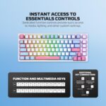 Fantech Mechanical Gaming Keyboard, 75% TKL Layout, 83 Keys Hot Swappable, RGB Backlit, Double-Shot Keycaps, Wired Detachable Type-C Cable for Windows/Mac/PC/Laptop Gamers, Typists & Programmers - Image 5