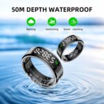 R11 Smart Ring for Women & Men with Trendy Design | 5ATM Waterproof Fitness Essential | Non - invasive Heart Rate & Blood Oxygen Tracking, Sleep & Activity Monitoring | No Subscription Fee (9#) - Image 4