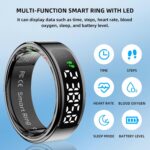 R11 Smart Ring for Women & Men with Trendy Design | 5ATM Waterproof Fitness Essential | Non - invasive Heart Rate & Blood Oxygen Tracking, Sleep & Activity Monitoring | No Subscription Fee (9#) - Image 8