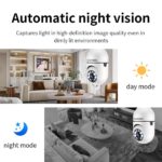 Conbre BulbXR 2MP Full HD Indoor Wireless WiFi CCTV Security Camera | Motion Tracking | Two Way Talk | Colored Night Vision | Support Upto 128GB SD Card | Includes Indian Holder - Image 5