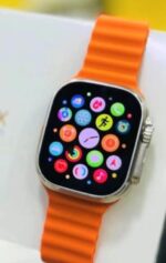 Smart Watch t800 with Orange Silicone Strap, Square Dial, Fitness Tracker, Multi-App Display - Image 4