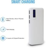 P3WHITE10K 10,000mAh Power Bank with 3 USB Ports, Fast Charging Portable Charger for Smartphones, Tablets, Smartwatches – White - Image 3