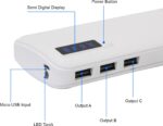 P3WHITE10K 10,000mAh Power Bank with 3 USB Ports, Fast Charging Portable Charger for Smartphones, Tablets, Smartwatches – White - Image 4