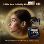 ACwO Dwots Bold Wireless in Ear Earbuds|India'S 1St Smart 1.83" True HD Touch Display|ANC (32Db)|4 ENC Mics for Clear Calls|Find My Earphone|3D Spatial Sound|Quick Charge |60Hrs Playtime (Bold Black) - Image 4