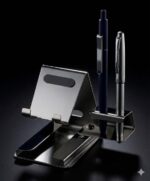 Stainless Steel 3 in 1 Mobile Phone Stand with Pen & Card Holder for All Smartphone (3 in 1 Stainless Steel Mobile Stand) - Image 7