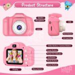CADDLE & TOES Kids Digital Camera for Photos & Videos | Mini Camera Toy with 2-Inch Screen & USB Rechargeable | Fun & Educational Gift for Boys & Girls Age 3-10 | Easy to Use for Kids (Pink) - Image 7