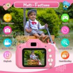 CADDLE & TOES Kids Digital Camera for Photos & Videos | Mini Camera Toy with 2-Inch Screen & USB Rechargeable | Fun & Educational Gift for Boys & Girls Age 3-10 | Easy to Use for Kids (Pink) - Image 8