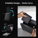 Foldable Alarm Clock Wireless Charger with Atmosphere Lights, Week Display, Dual Alarms, 4 Level Brightness, 6 Speed Volume,8 Music Rightones, Foldable Design, Easily Carry - Image 6