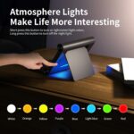 Foldable Alarm Clock Wireless Charger with Atmosphere Lights, Week Display, Dual Alarms, 4 Level Brightness, 6 Speed Volume,8 Music Rightones, Foldable Design, Easily Carry - Image 8