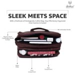 FF 7190 Brown 2-in-1 Laptop Office Bag for Men | Convertible Backpack & Messenger Briefcase | 15.6 Inch Faux Leather Business Travel Bag - Image 6
