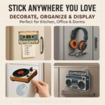 Retro (Retro Tech & Gadgets Fridge Magnet Set of 6 – Decorative Magnets – Waterproof, Durable – Nostalgic Walkman Player, Boom Box, MiniDisc Player, Headphones – Kitchen, Office & Tech Lover) - Image 5