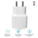 12W / 2.4 Amp Micro USB Type B Fast Charger for Vivo V15 Pro, V7 Plus, Y81, Y93, Z1 Pro, S1, U10, V15 Pro, Y15 2019, V15, Y17, Y12, Y90, V11 Pro, Y91, Y91i, V9, Y91, Y95 (2.4 Ampere, White) - Image 4