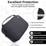 Sounce Carrying Case for DJI OSMO Action 3/4/5 Pro Camera – Hard Shell Travel Storage Bag with Shoulder Strap, Shockproof & Waterproof Protection, Custom Compartments for Accessories (Black) - Image 4