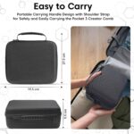 Sounce Carrying Case for DJI OSMO Action 3/4/5 Pro Camera – Hard Shell Travel Storage Bag with Shoulder Strap, Shockproof & Waterproof Protection, Custom Compartments for Accessories (Black) - Image 7