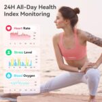 Fitness Tracker, Smartwatch for Men Women Answer/Make Calls, with 24/7 Heart Rate, Blood Oxygen, Sleep Monitor, IP68 Waterproof, Bluetooth, 108+ Sports Modes for Android iPhone - Image 3