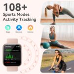 Fitness Tracker, Smartwatch for Men Women Answer/Make Calls, with 24/7 Heart Rate, Blood Oxygen, Sleep Monitor, IP68 Waterproof, Bluetooth, 108+ Sports Modes for Android iPhone - Image 4