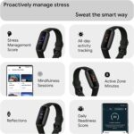 Fitbit Inspire 3 Health & Fitness Activity Tracker (Black) with Workout Intensity, Sleep Tracking, Heart Rate, S & L Bands, 3.3foot Charging Cable, Wall Adapter, Screen Protectors & PremGear Cloth - Image 4