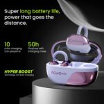 ACwO DwOTS Flow Open-Ear Earbuds | X-Fidelity Sound | AI-ENC Mic | Dual Mode (Music & Gaming) | 50H Playtime | Fast Charging | IPX5 | Bluetooth 5.3 – Iris Purple - Image 4