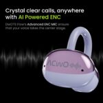 ACwO DwOTS Flow Open-Ear Earbuds | X-Fidelity Sound | AI-ENC Mic | Dual Mode (Music & Gaming) | 50H Playtime | Fast Charging | IPX5 | Bluetooth 5.3 – Iris Purple - Image 5