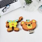 Cartoon Bear USB Flash Drive, 15 GB Storage, Silicone Design with Baby Rhymes, Portable Computer Accessory - Image 3