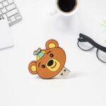 Cartoon Bear USB Flash Drive, 15 GB Storage, Silicone Design with Baby Rhymes, Portable Computer Accessory - Image 4